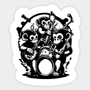 jazz monkeys Sticker